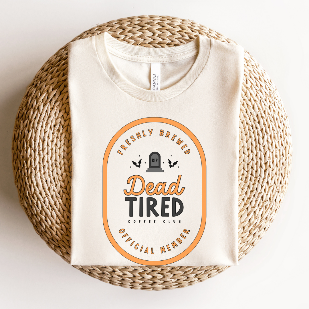 "Dead Tired" Funny Halloween Teacher T-shirt