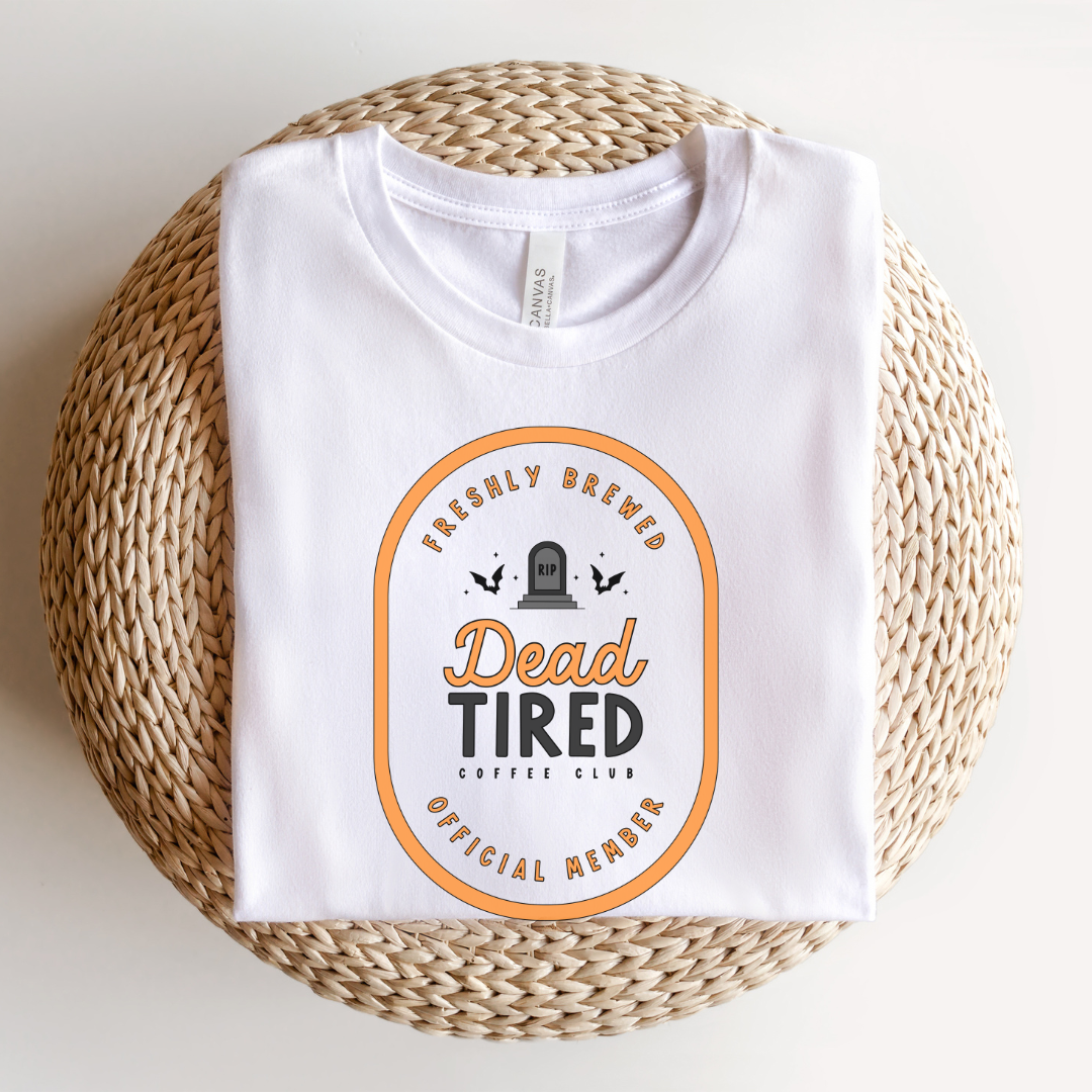 "Dead Tired" Funny Halloween Teacher T-shirt