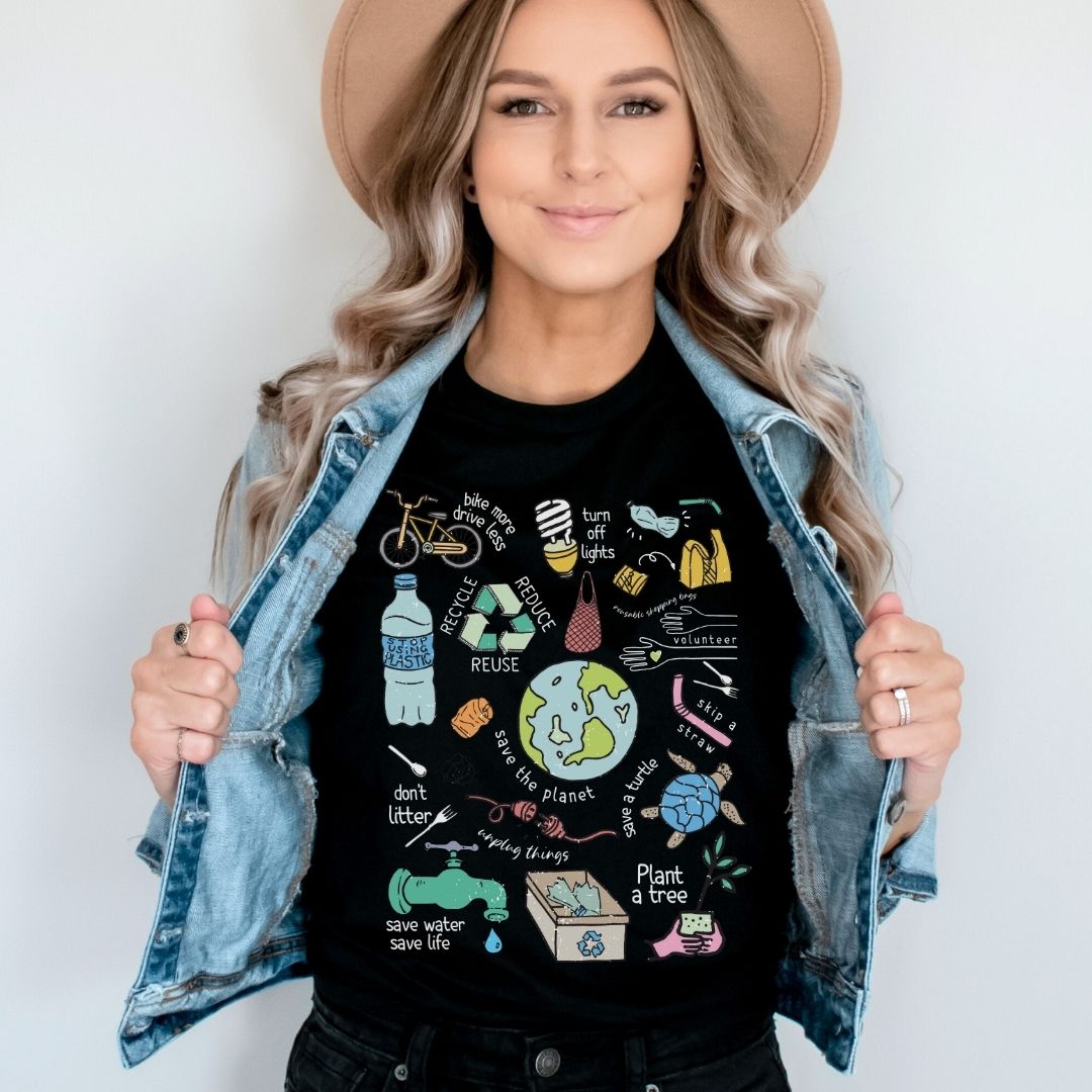 "Save the Planet" Distressed Teacher T-shirt