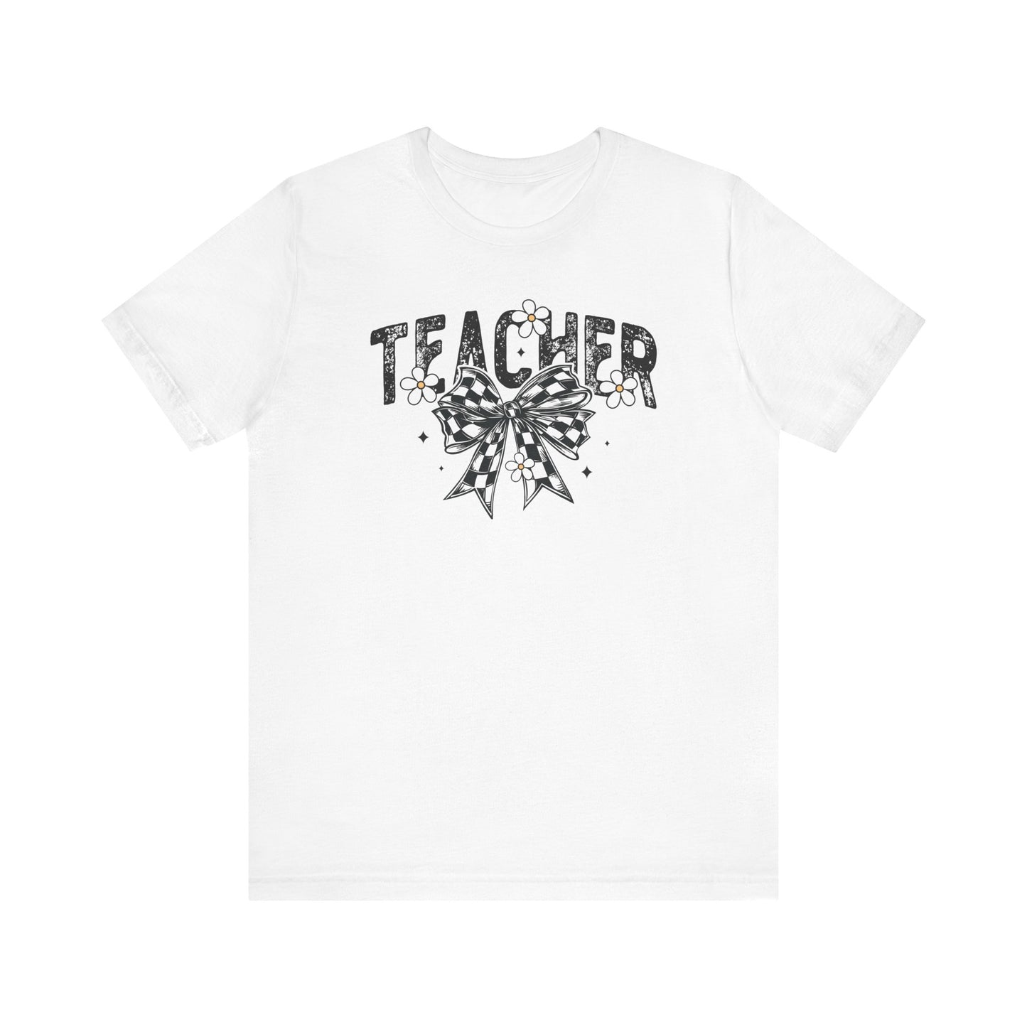 "Retro Checkered Teacher" Teacher T-shirt