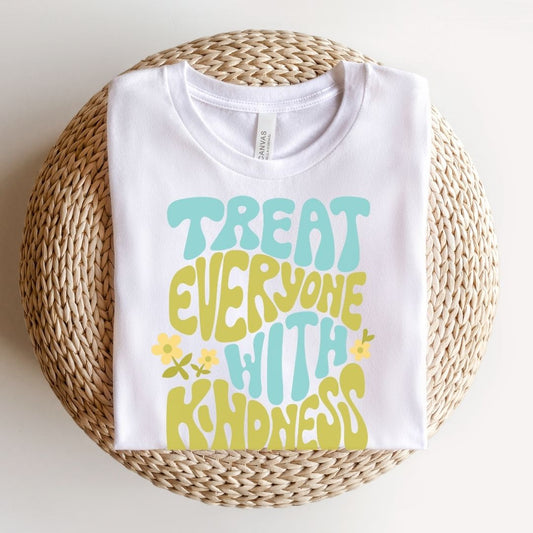"Treat Everyone with Kindness" Blue Teacher T-shirt