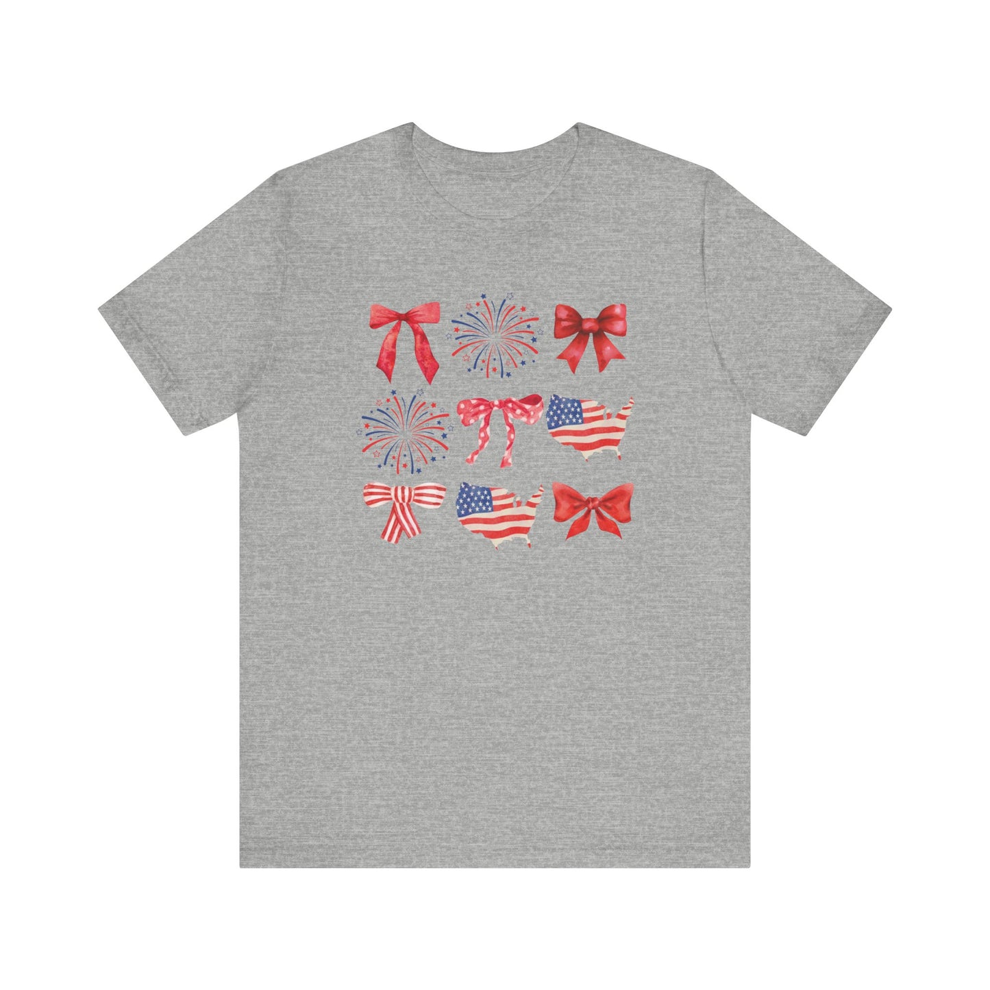 "Stars, Stripes, & Bows" 4th of JulyTeacher T-shirt