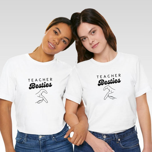 "Teacher Besties RIGHT HAND" Teacher T-shirt