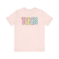 "Checkered Colorful Teach" Teacher T-shirt