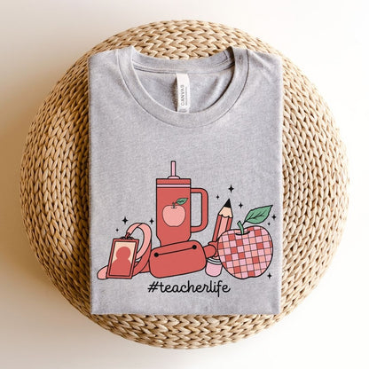 "Hashtag Teacher Life" Teacher T-Shirt