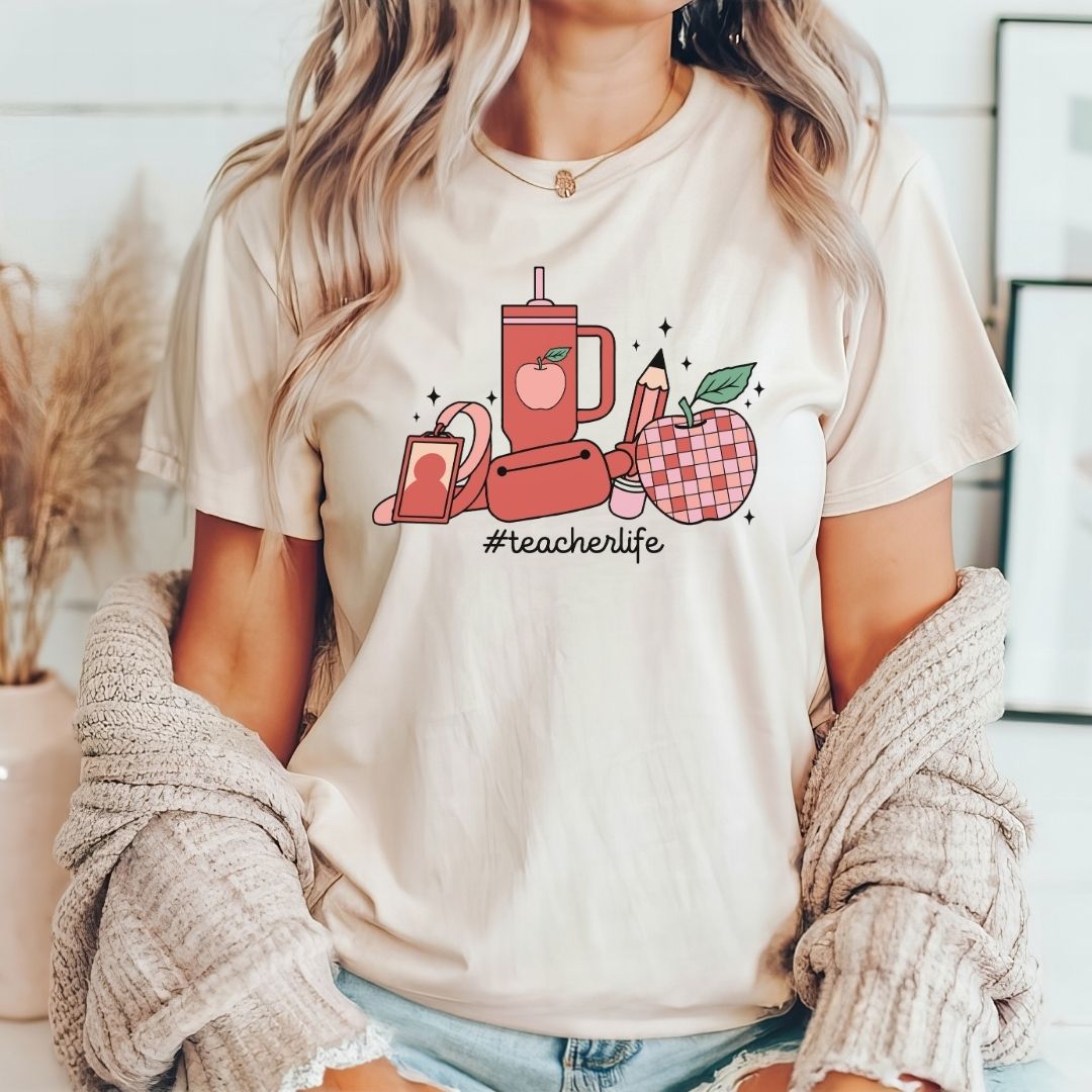 "Hashtag Teacher Life" Teacher T-Shirt