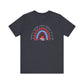 "Red, White, & Blue Rainbow" Teacher T-shirt