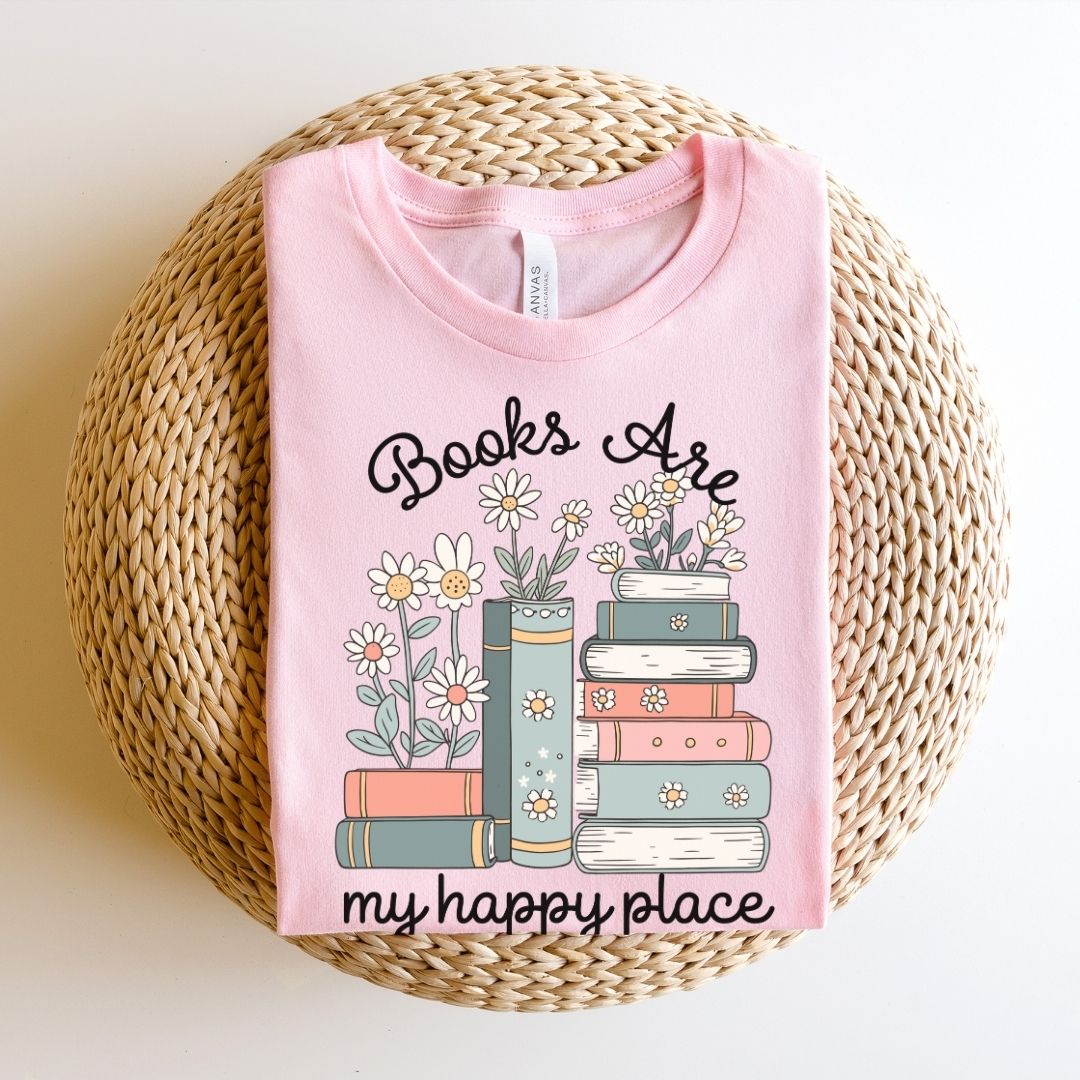 "Books are my Happy Place" Teacher T-Shirt