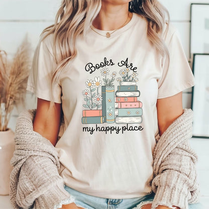 "Books are my Happy Place" Teacher T-Shirt