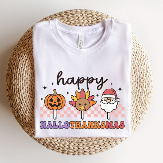 "Happy Hallothanksmas" Teacher T-shirt