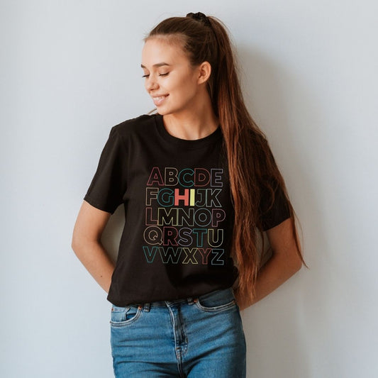 "HI Alphabet" Teacher T-shirt
