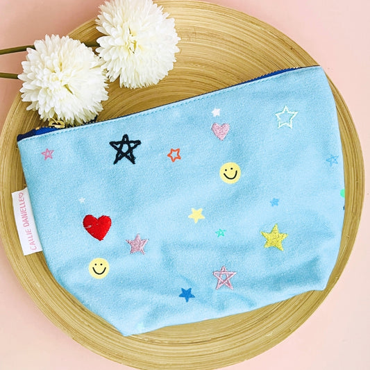 Callie Danielle Embroidered Canvas Pouch