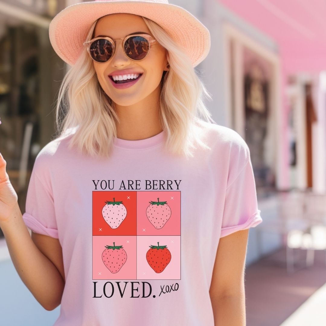 "You Are Berry Loved" Strawberry Teacher T-shirt