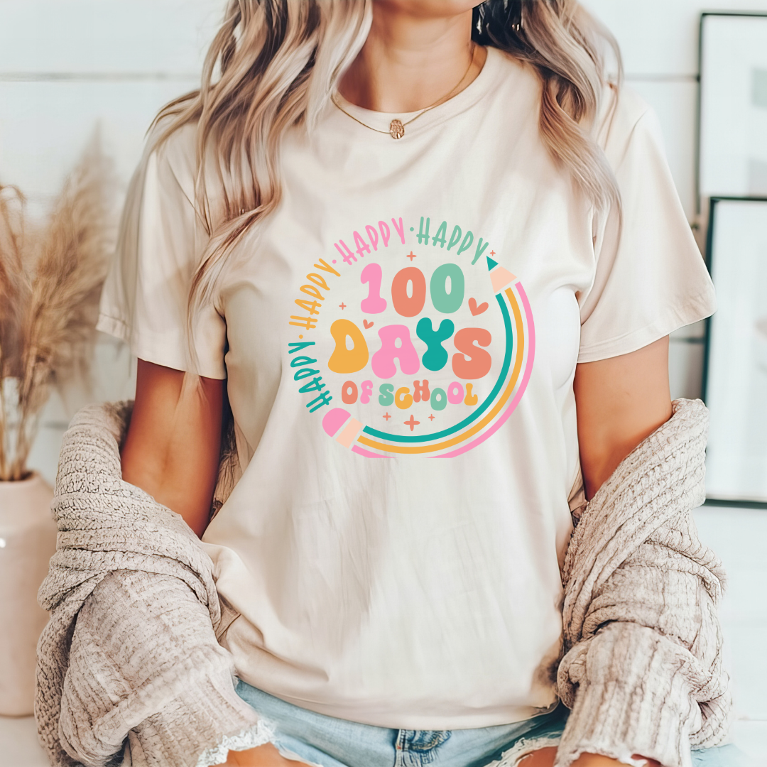 "100 Days of School" Cute Teacher T-shirt