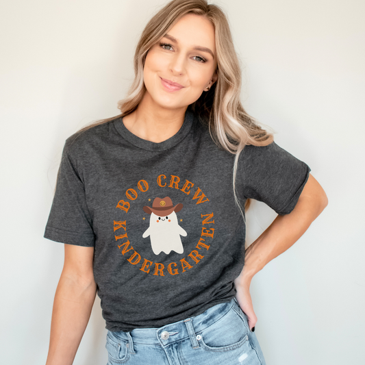 "Boo Crew Kindergarten" Grade Level Teacher T-shirt