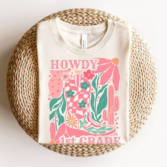 "Howdy 1st Grade" Teacher T-shirt