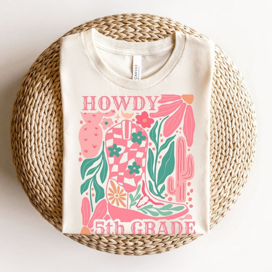 "Howdy 5th Grade" Teacher T-shirt