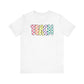 "Checkered Colorful Teach" Teacher T-shirt