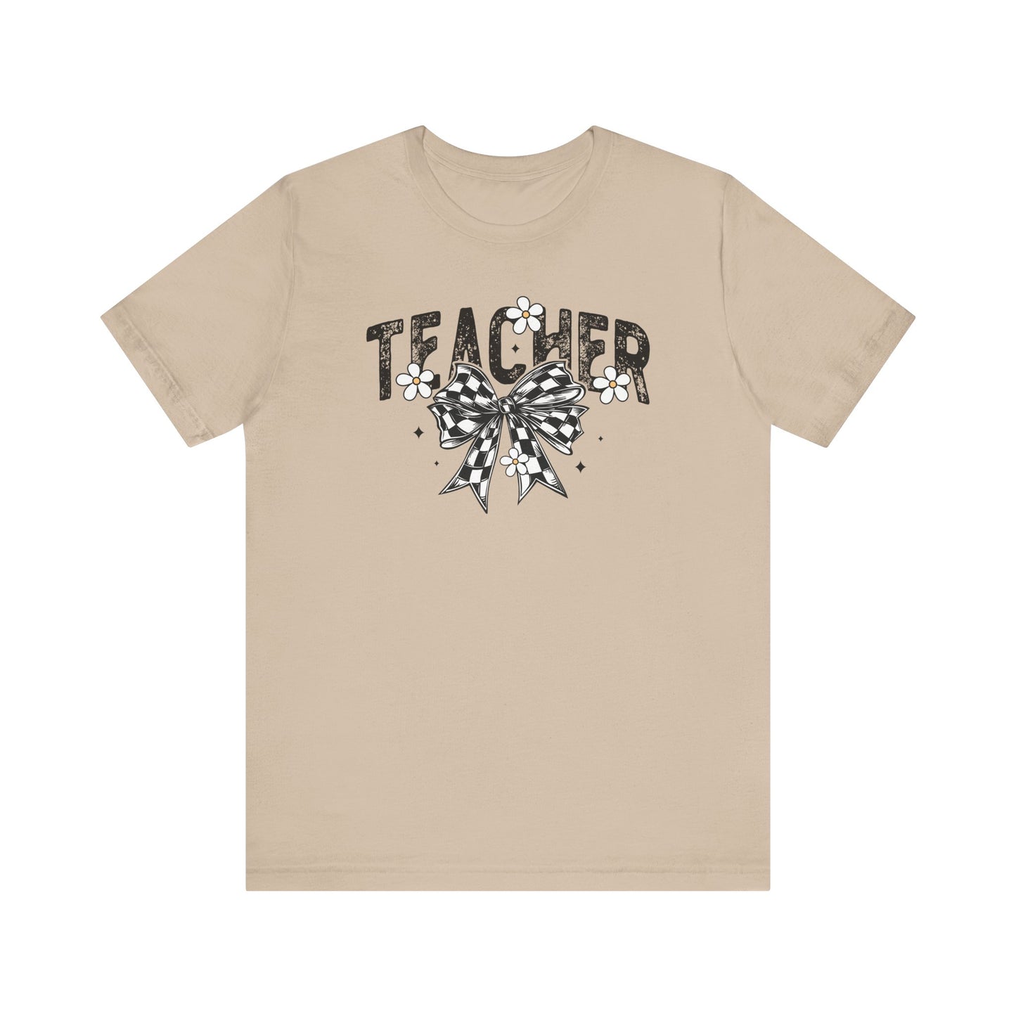 "Retro Checkered Teacher" Teacher T-shirt