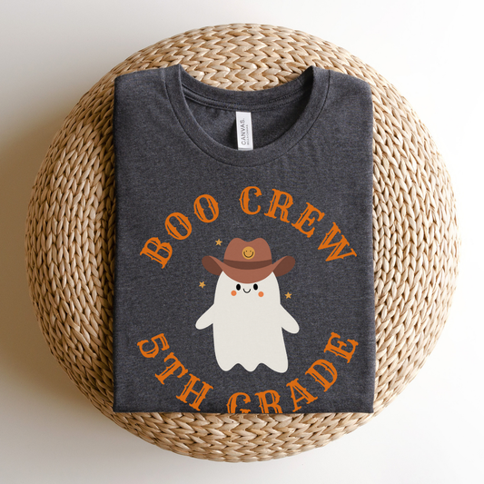 "Boo Crew 5th Grade" Fifth Teacher T-shirt