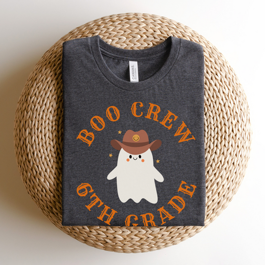 "Boo Crew 6th Grade" Sixth Teacher T-shirt