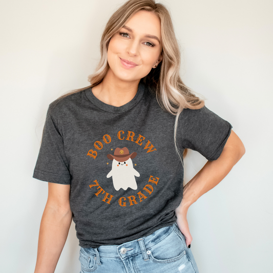 "Boo Crew 7th Grade" Seventh Teacher T-shirt