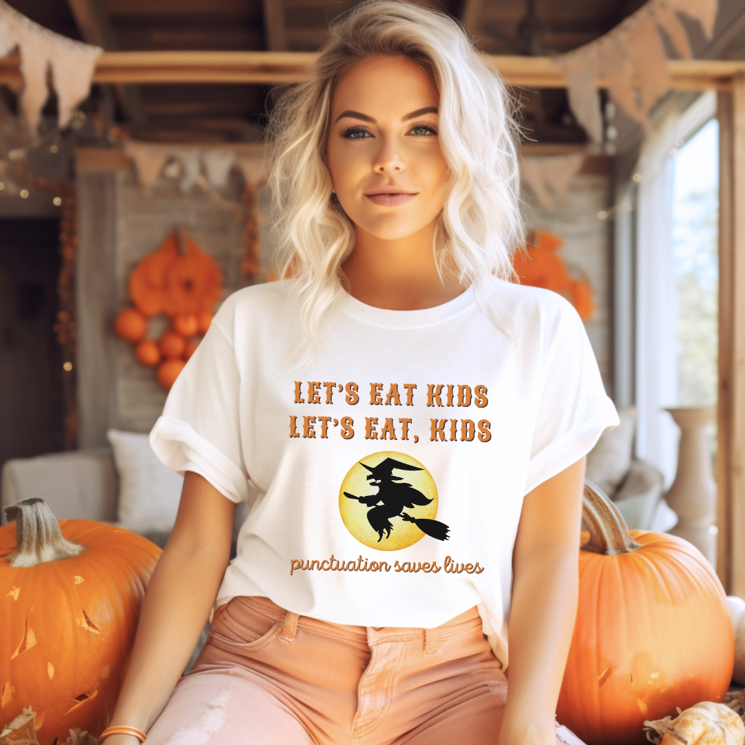 "Let's Eat Kids" Funny Halloween Teacher T-shirt