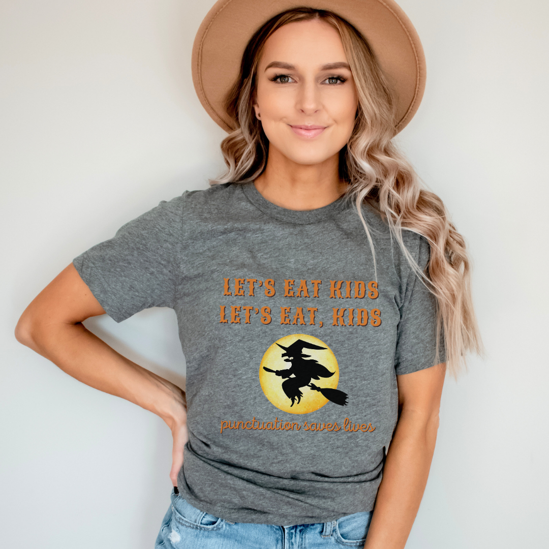 "Let's Eat Kids" Funny Halloween Teacher T-shirt