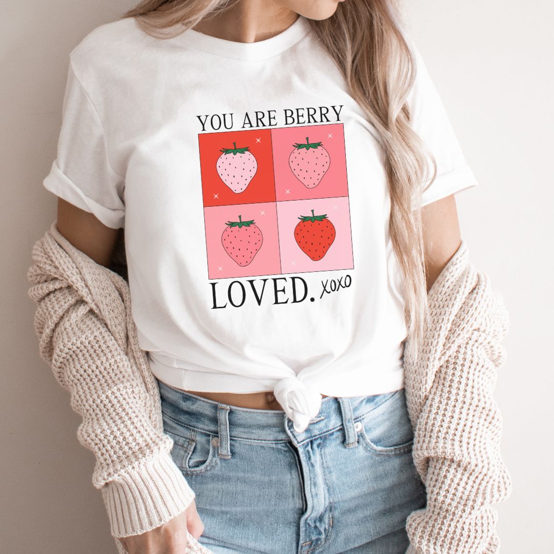 "You Are Berry Loved" Strawberry Teacher T-shirt